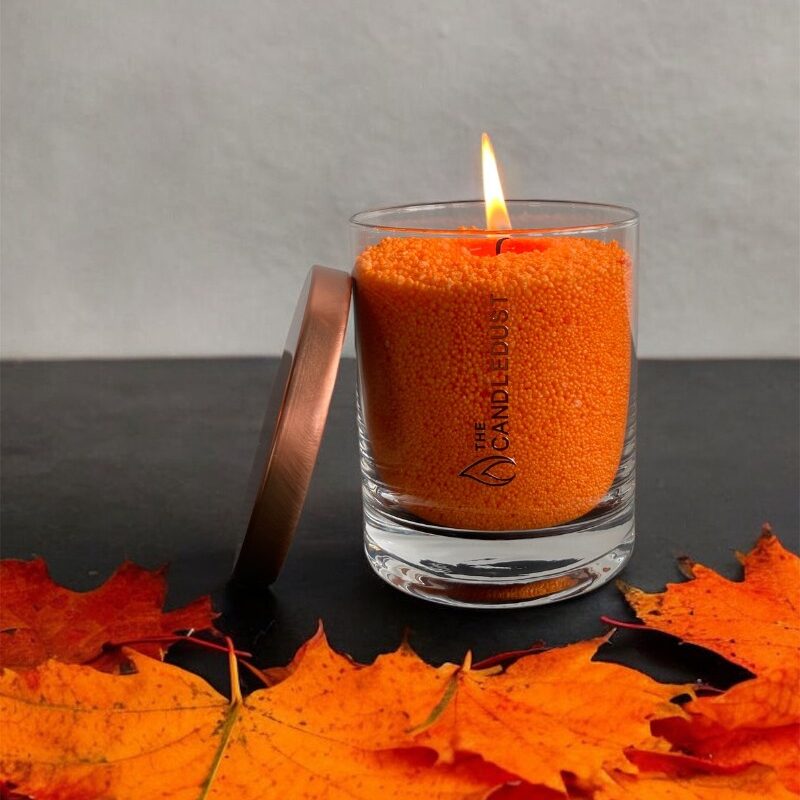 Unscented Powder Candle in Glass - Orange 160g