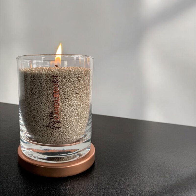 Unscented Powder Candle in Glass - Olive Green 160g