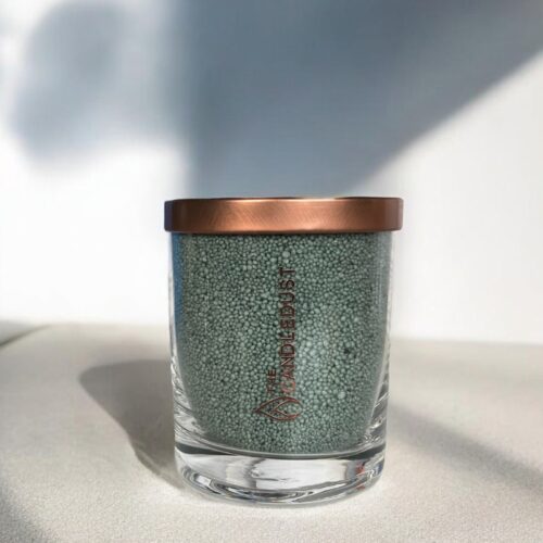 Unscented Powder Candle in Glass - Emerald 160g 4 Unscented Powder Candle in Glass - Emerald 160g - Billede 3