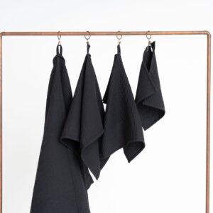 Organic Waffle Cotton Towel - Sort